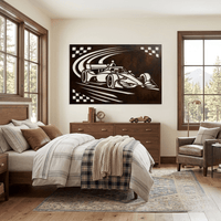 The Indy Line - Metal Wall Art - Umber