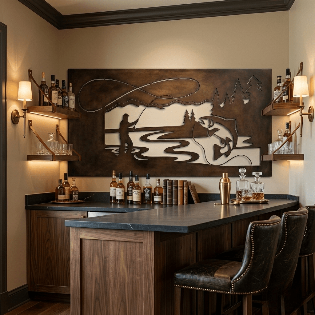 The Infinite Catch - Metal Wall Art - Umber - Anthem Classic