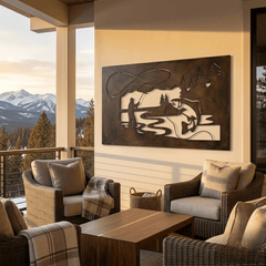 The Infinite Catch - Metal Wall Art - Umber - Anthem Classic