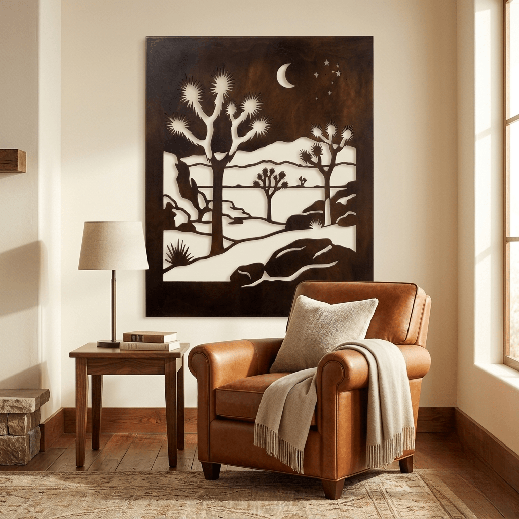 The Joshua Tree 1 - Metal Wall Art - Umber - Anthem Classic
