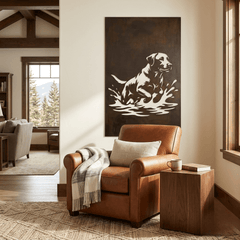 The Lake Dog - Metal Wall Art - Umber - Anthem Classic