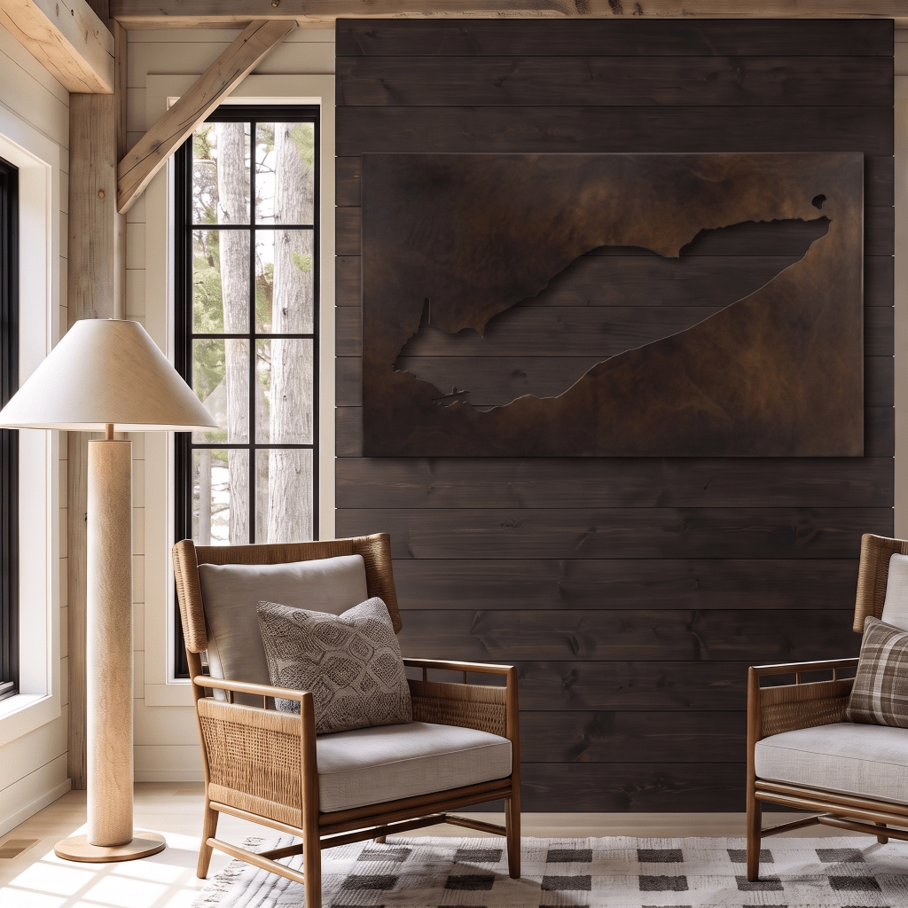 The Lake Erie - Metal Wall Art - Umber - Anthem Classic