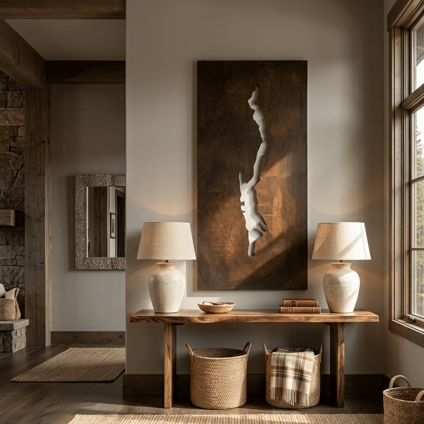 The Lake Geroge - Metal Wall Art - Umber - Anthem Classic