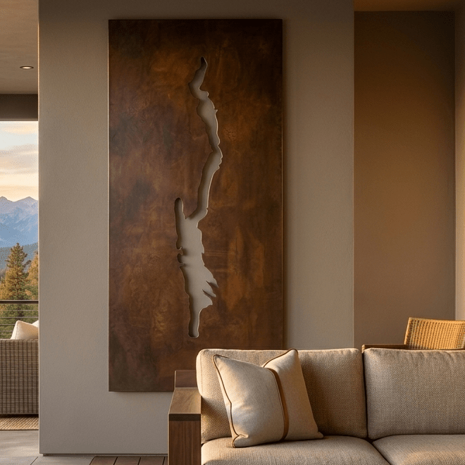 The Lake Geroge - Metal Wall Art - Umber - Anthem Classic