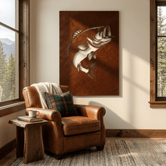 The Largemouth Bass - Metal Wall Art - Oxide - Anthem Classic