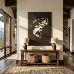 The Largemouth Bass - Metal Wall Art - Umber - Anthem Classic