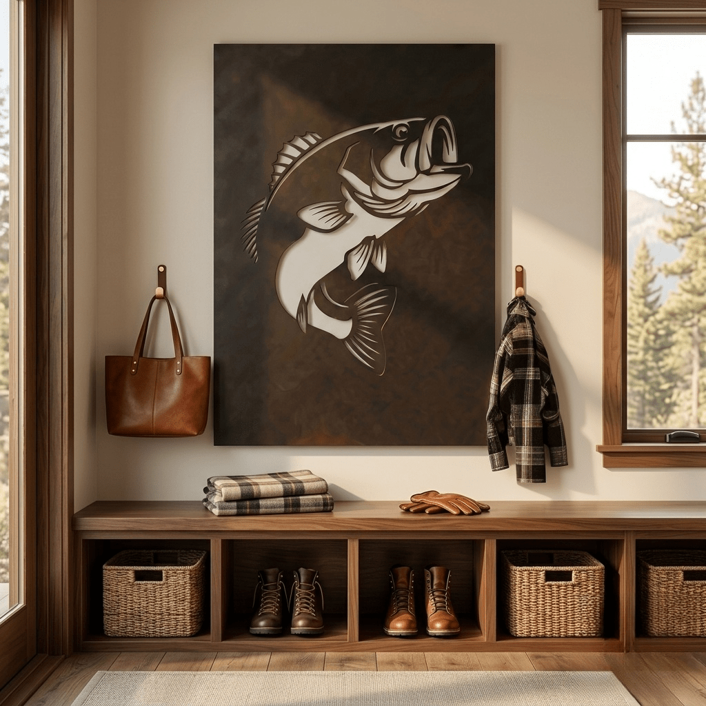 The Largemouth Bass - Metal Wall Art - Umber - Anthem Classic