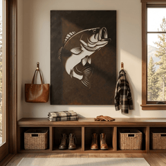 The Largemouth Bass - Metal Wall Art - Umber - Anthem Classic