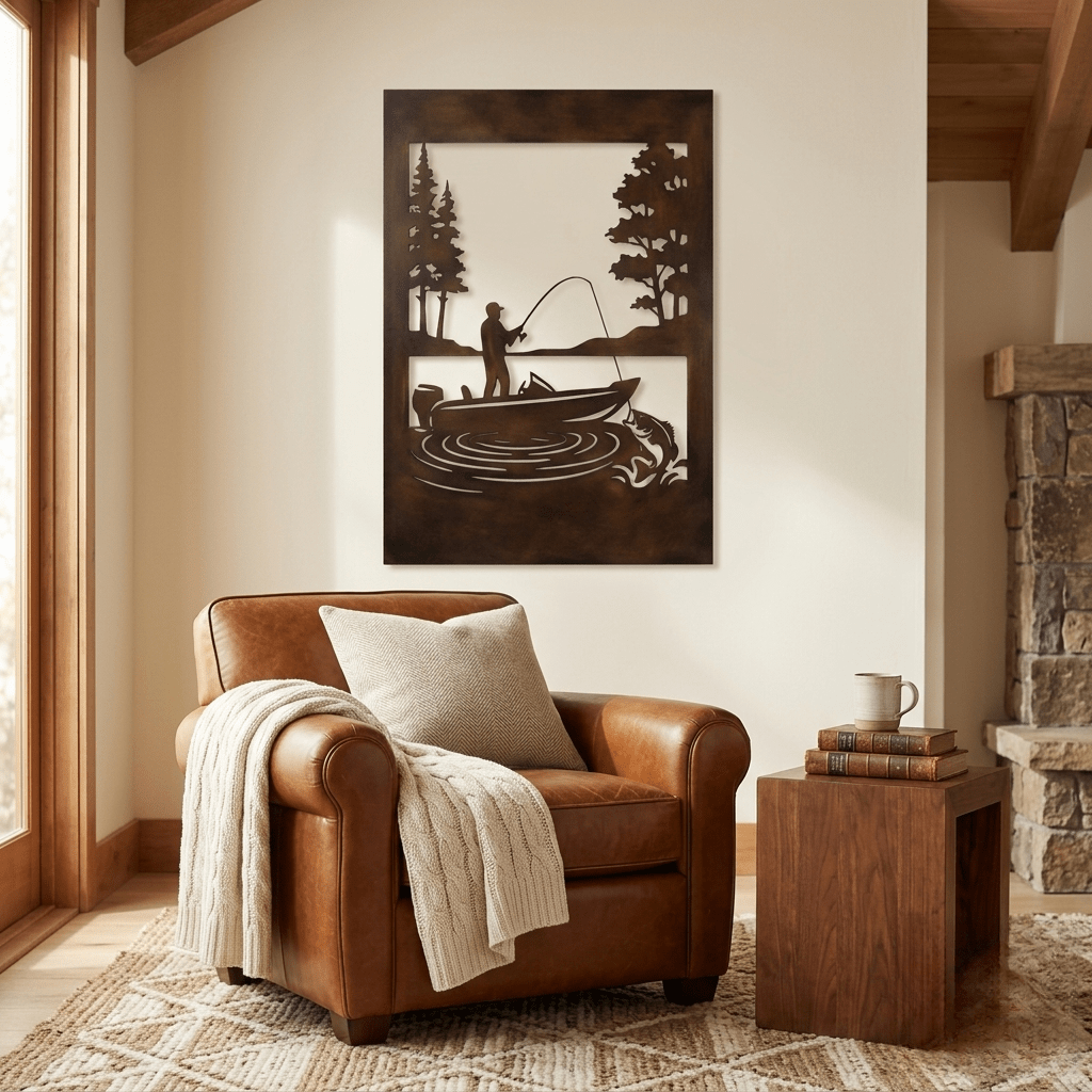 The Last Cast - Metal Wall Art - Umber - Anthem Classic