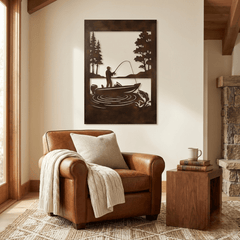 The Last Cast - Metal Wall Art - Umber - Anthem Classic