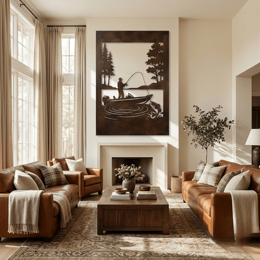 The Last Cast - Metal Wall Art - Umber - Anthem Classic