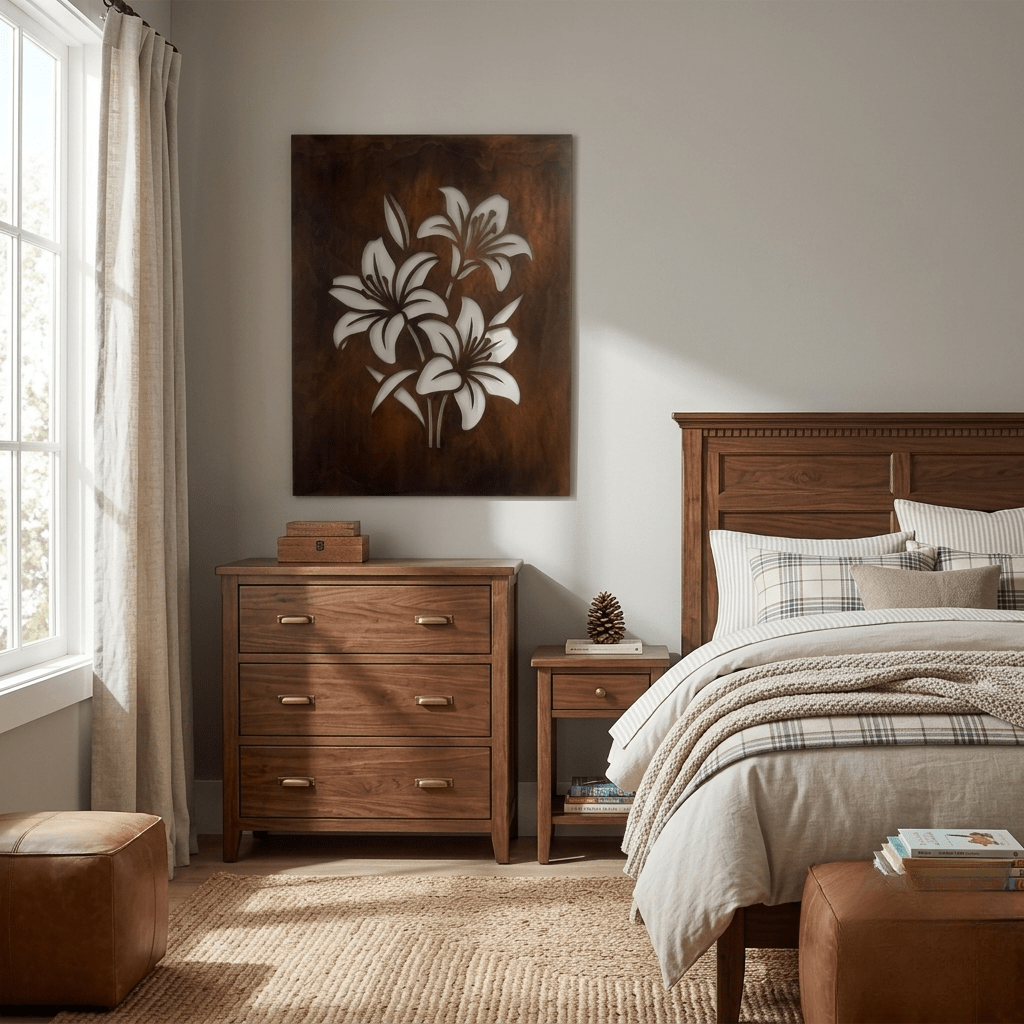 The Lilies - Metal Wall Art - Umber - Anthem Classic
