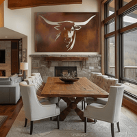 The Longhorn - Metal Wall Art - Oxide
