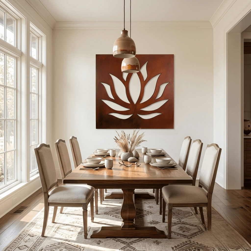 The Lotus - Metal Wall Art - Oxide - Anthem Classic