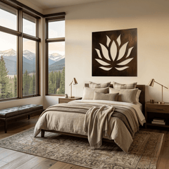 The Lotus - Metal Wall Art - Umber - Anthem Classic