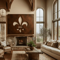 The Louisiana Fleur-de-lis - Metal Wall Art - Umber