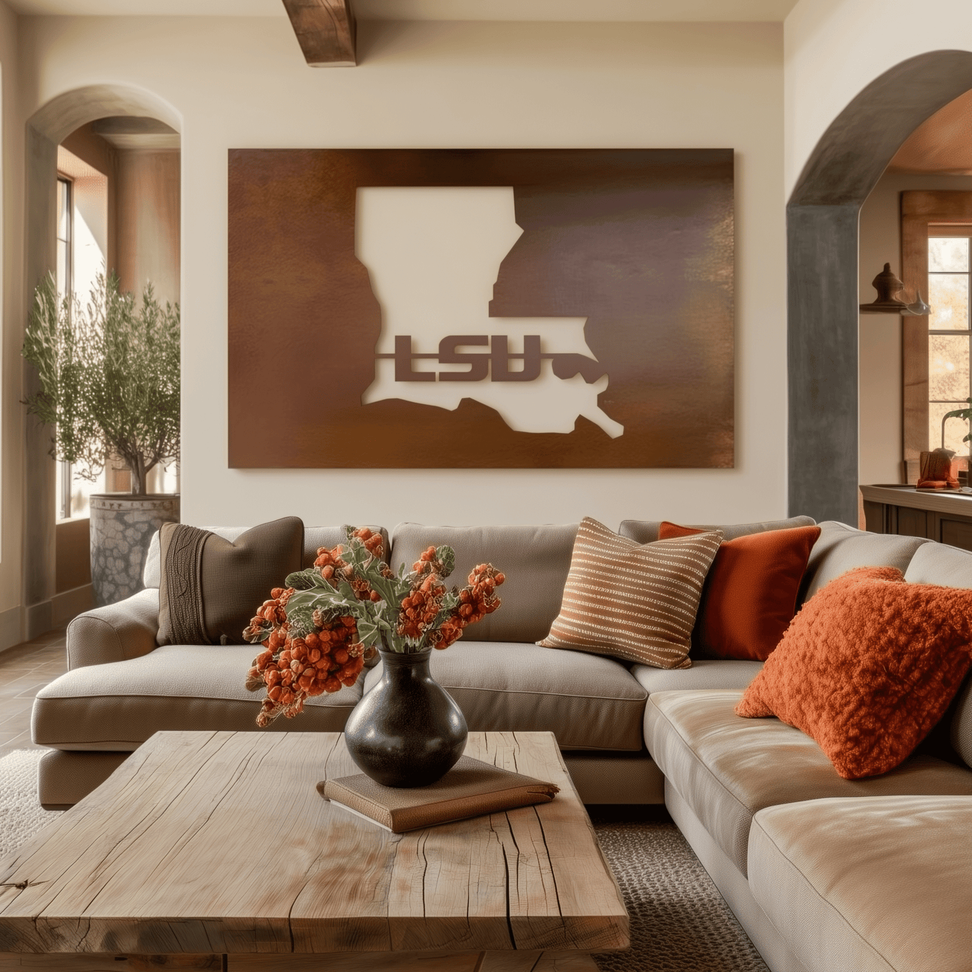 The Louisiana - Metal Wall Art - Landscape Umber - Anthem Classic