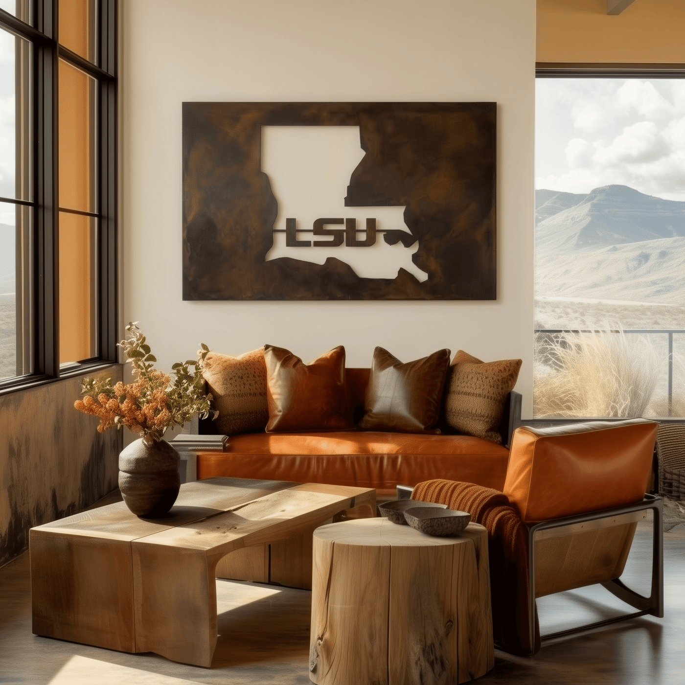 The Louisiana - Metal Wall Art - Landscape Umber - Anthem Classic