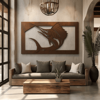 The Sailfish - Metal Wall Art - Oxide