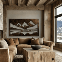 The Maroon Bells - Metal Wall Art - Umber