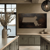 The Massachusetts - Metal Wall Art - Umber