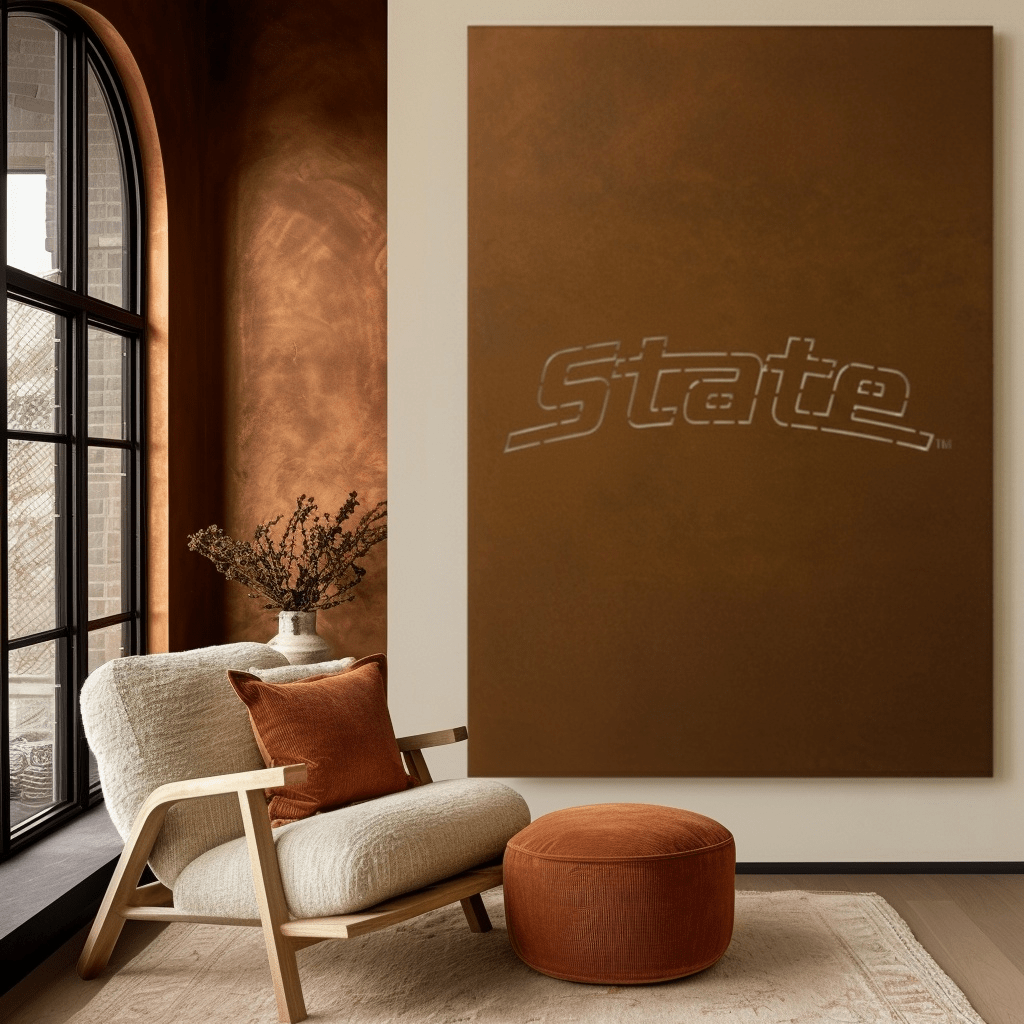 The Michigan State - Metal Wall Art - Portrait Umber - Anthem Classic