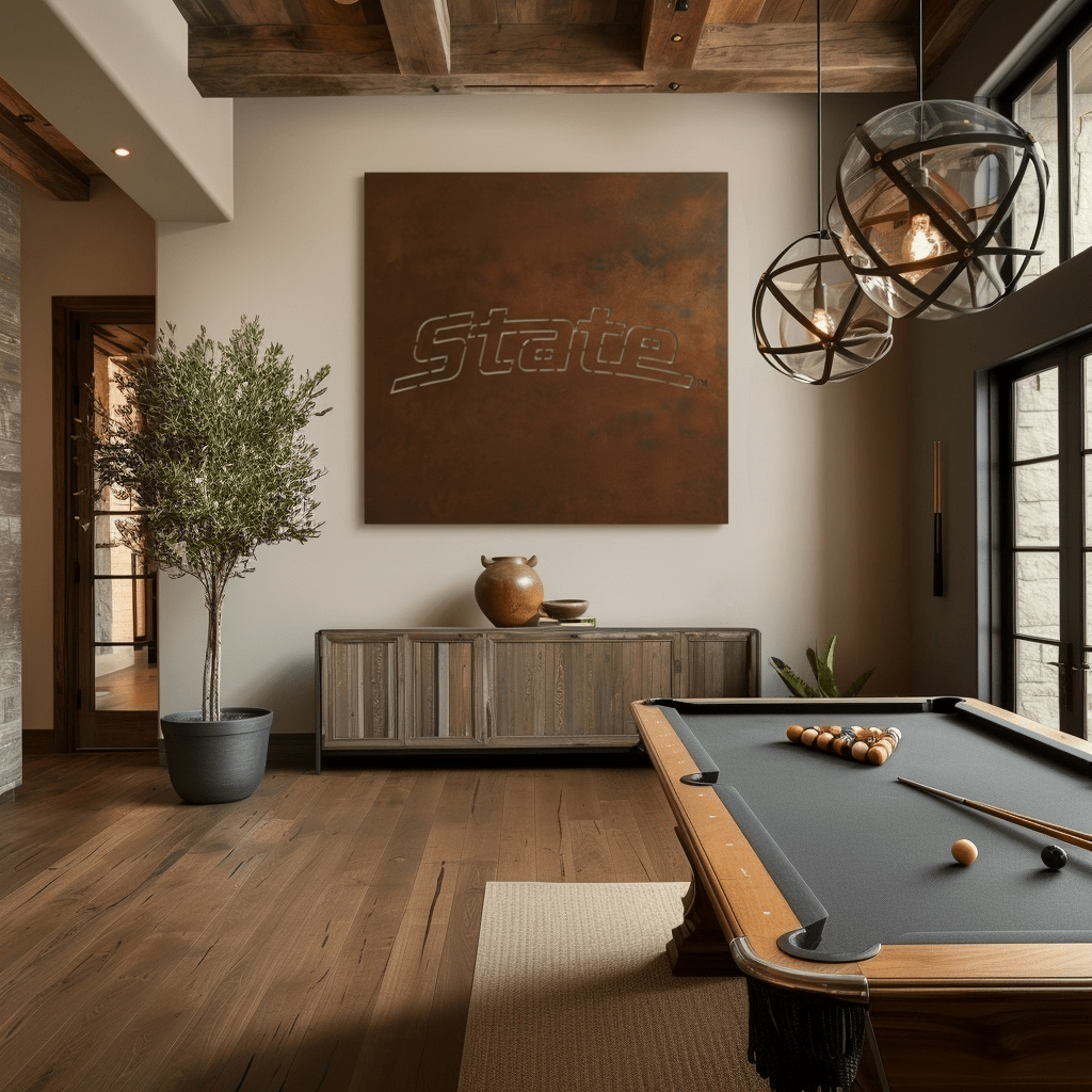 The Michigan State - Metal Wall Art - Square Umber - Anthem Classic