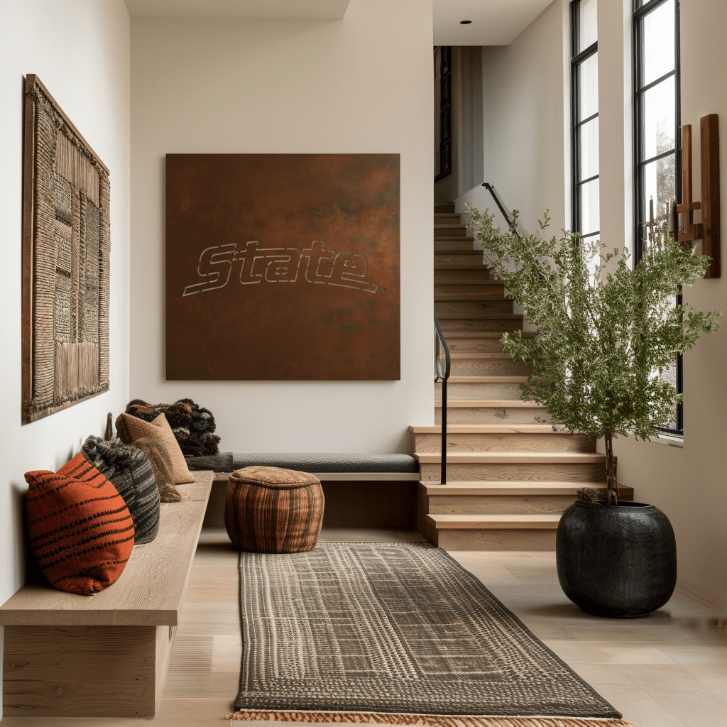 The Michigan State - Metal Wall Art - Square Umber - Anthem Classic