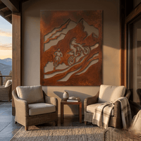 The Motocross Summit - Metal Wall Art - Oxide
