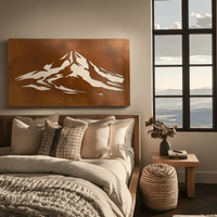 The Mount Bachelor - Metal Wall Art - Oxide