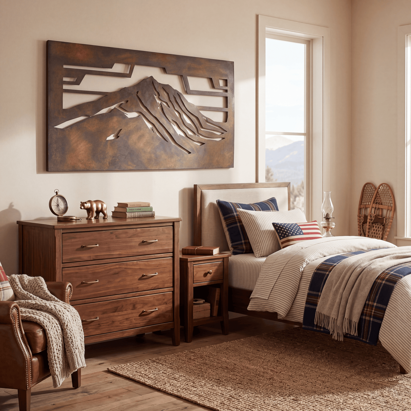 The Mount Katahdin - Metal Wall Art - Umber - Anthem Classic