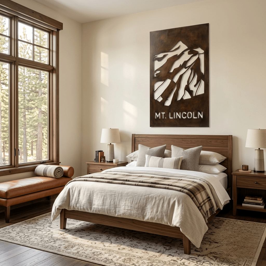 The Mount Lincoln - Metal Wall Art - Umber - Anthem Classic
