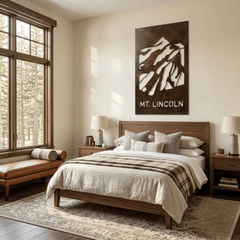 The Mount Lincoln - Metal Wall Art - Umber - Anthem Classic
