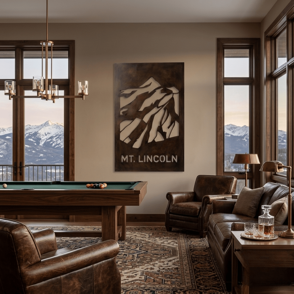 The Mount Lincoln - Metal Wall Art - Umber - Anthem Classic