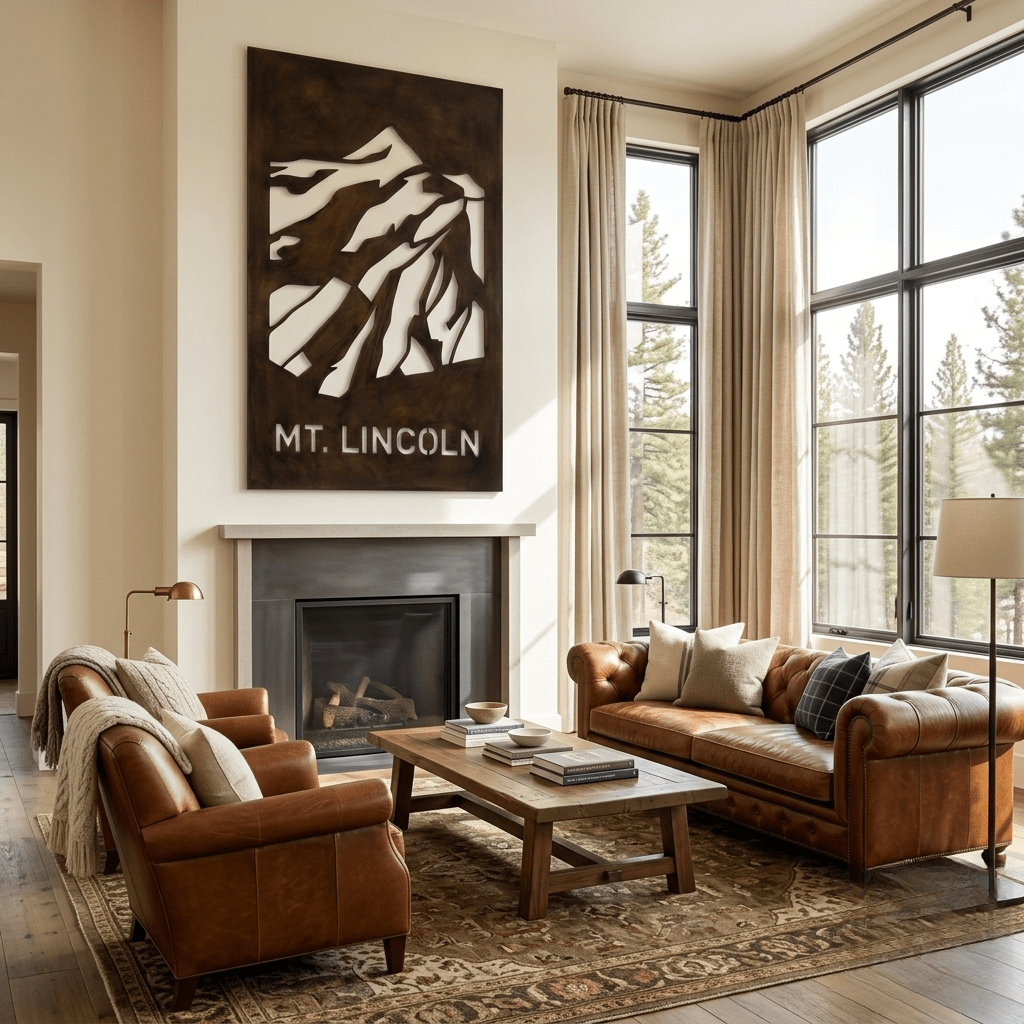 The Mount Lincoln - Metal Wall Art - Umber - Anthem Classic
