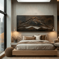 The Mount Shasta - Metal Wall Art - Umber