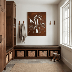 The Mountain Chairs - Metal Wall Art - Oxide - Anthem Classic