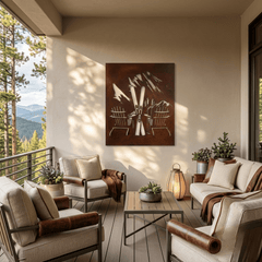 The Mountain Chairs - Metal Wall Art - Oxide - Anthem Classic
