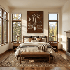 The Mountain Chairs - Metal Wall Art - Oxide - Anthem Classic