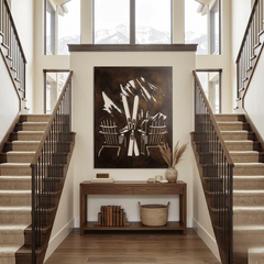 The Mountain Chairs - Metal Wall Art - Umber - Anthem Classic