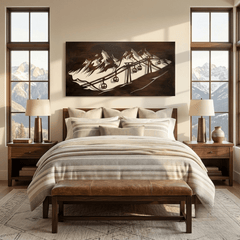 The Mountain Lift - Metal Wall Art - Umber - Anthem Classic