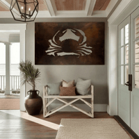 The Mud Crab - Metal Wall Art - Umber