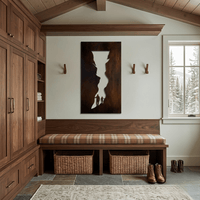 The Narrow Path - Metal Wall Art - Umber