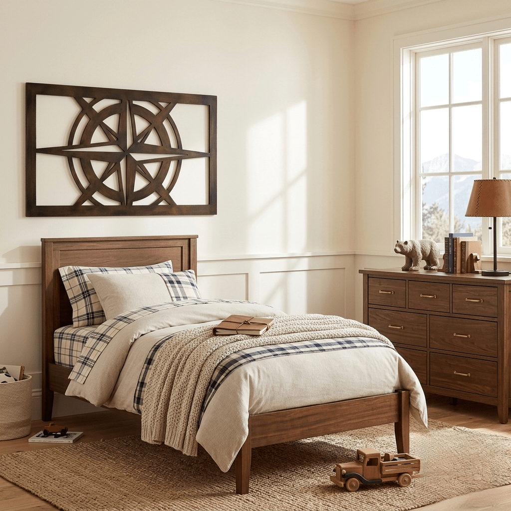 The Nautical Compass - Metal Wall Art - Umber - Anthem Classic