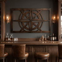 The Nautical Compass - Metal Wall Art - Umber