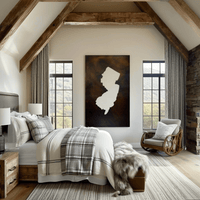 The New Jersey - Metal Wall Art - Umber