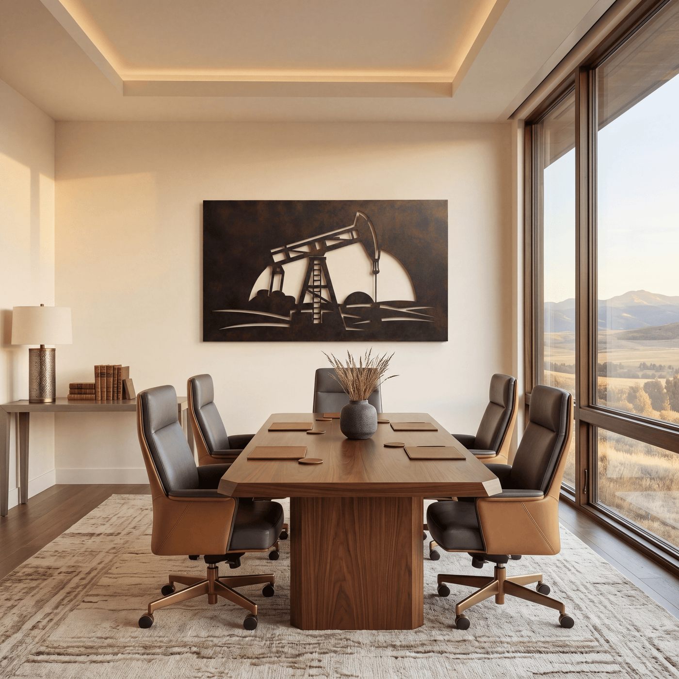 The Oil Well - Metal Wall Art - Umber - Anthem Classic