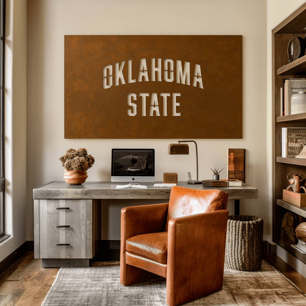 The Oklahoma State - Metal Wall Art - Landscape Umber - Anthem Classic