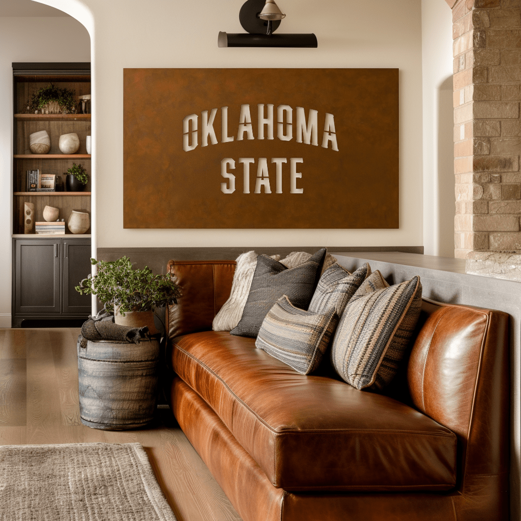 The Oklahoma State - Metal Wall Art - Landscape Umber - Anthem Classic