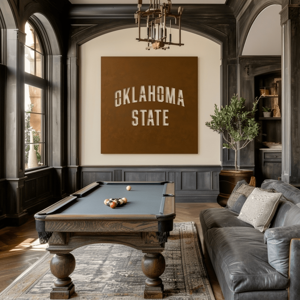 The Oklahoma State - Metal Wall Art - Square Umber - Anthem Classic